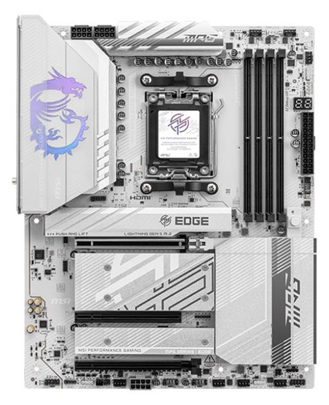 MSI MPG B850 EDGE TI WIFI - Mainboard - ATX - Socket AM5 - AMD B850 Chipsatz - 5 Gigabit Ethernet, Wi-Fi 7, Bluetooth von LumaTech