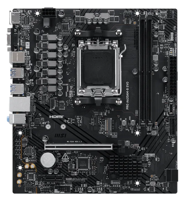 MSI PRO A620AM-B EVO - Mainboard - mATX, Ansicht 3