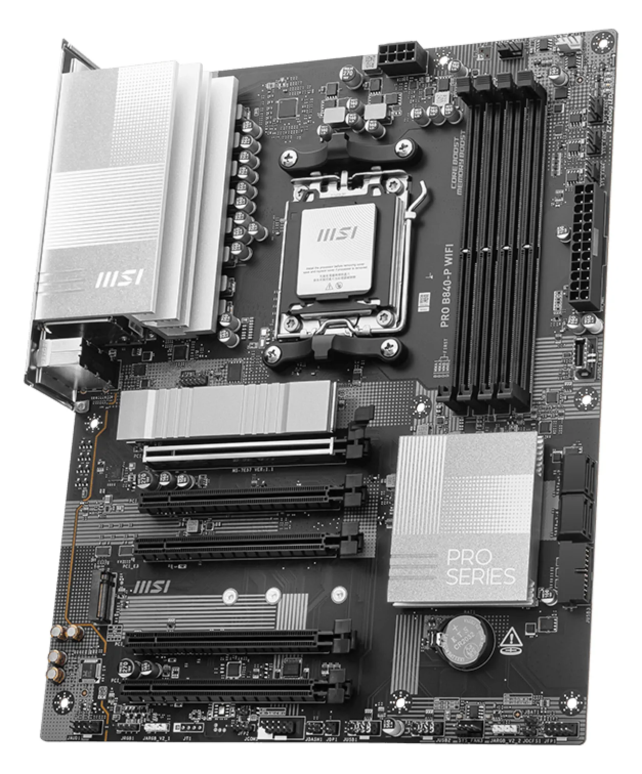 MSI PRO B840-P WIFI - Mainboard - ATX  - Socket AM5 - AMD B840 Chipsatz - 2.5 Gigabit LAN, Wi-Fi 7, Ansicht 5