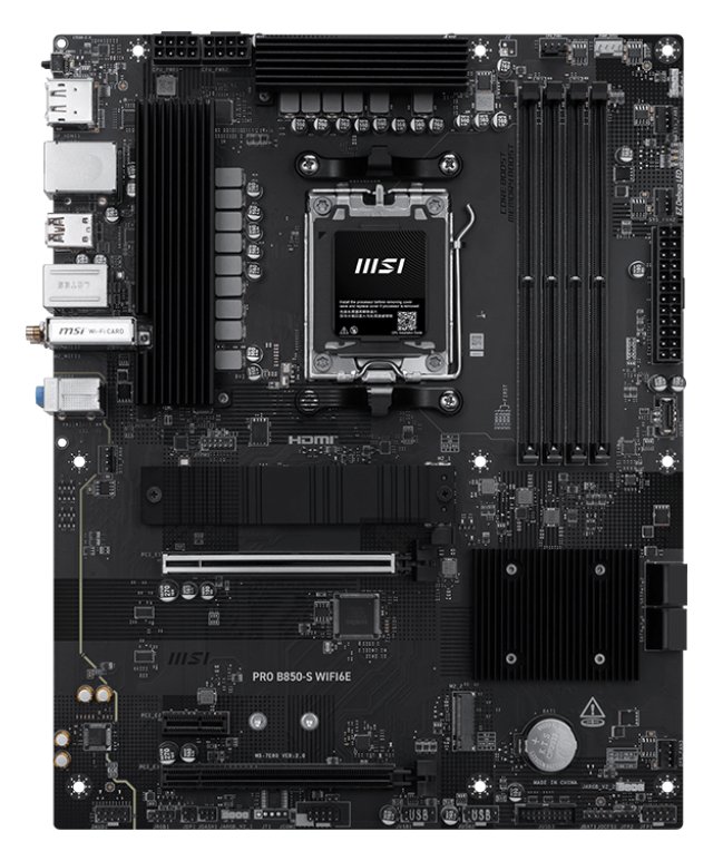 MSI PRO B850-S WIFI6E - Motherboard - ATX - Socket AM5 - AMD B850 Chipsatz - 2.5 Gigabit LAN, Wi-Fi 6E, Bluetooth von LumaTech