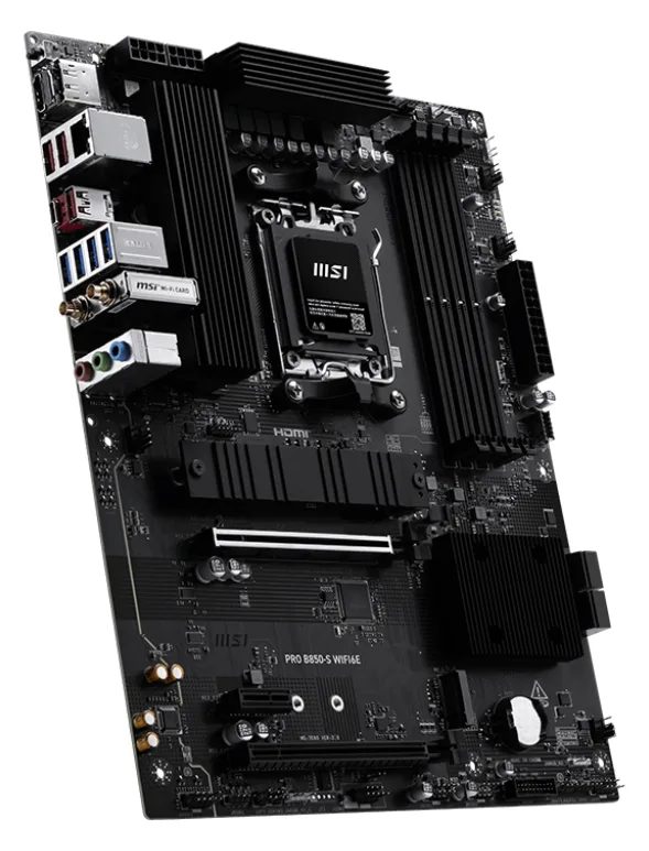 MSI PRO B850-S WIFI6E - Motherboard - ATX - Socket AM5 - AMD B850 Chipsatz - 2.5 Gigabit LAN, Wi-Fi 6E, Bluetooth, Ansicht 4