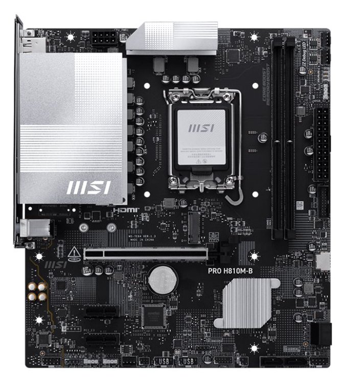 MSI PRO H810M-B - Motherboard - micro ATX - LGA1851-Sockel - H810 Chipsatz - 2.5 Gigabit LAN von LumaTech