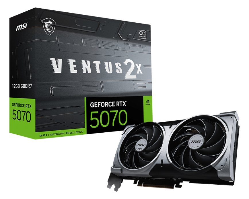 MSI RTX5070 Ventus 2X OC 12GB GDDR HDMI 3xDP - Grafikkarte - 12.288 MB von LumaTech