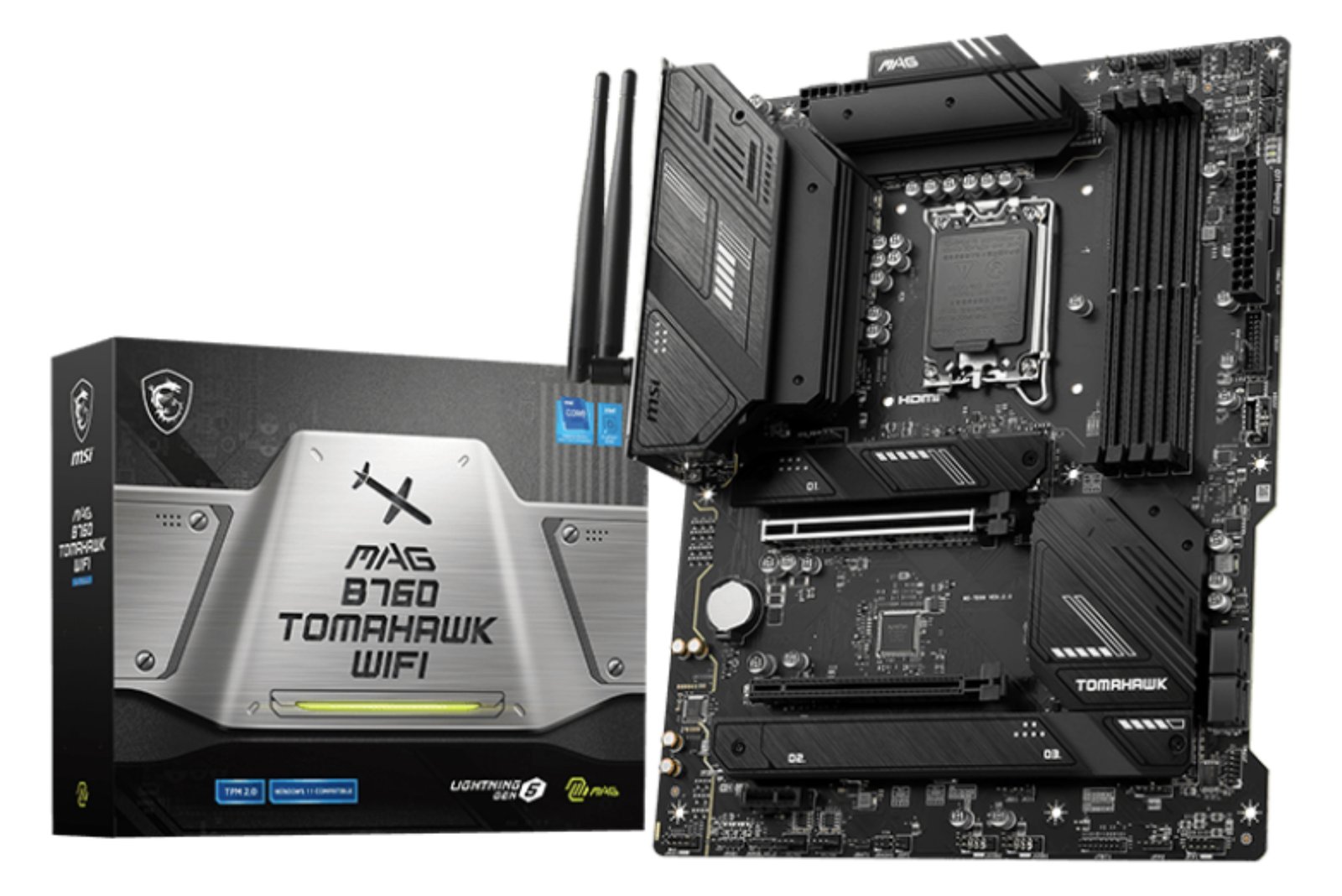 MSI MAG B760 TOMAHAWK WIFI - Motherboard - ATX - LGA1700-Sockel - B760 Chipsatz von LumaTech