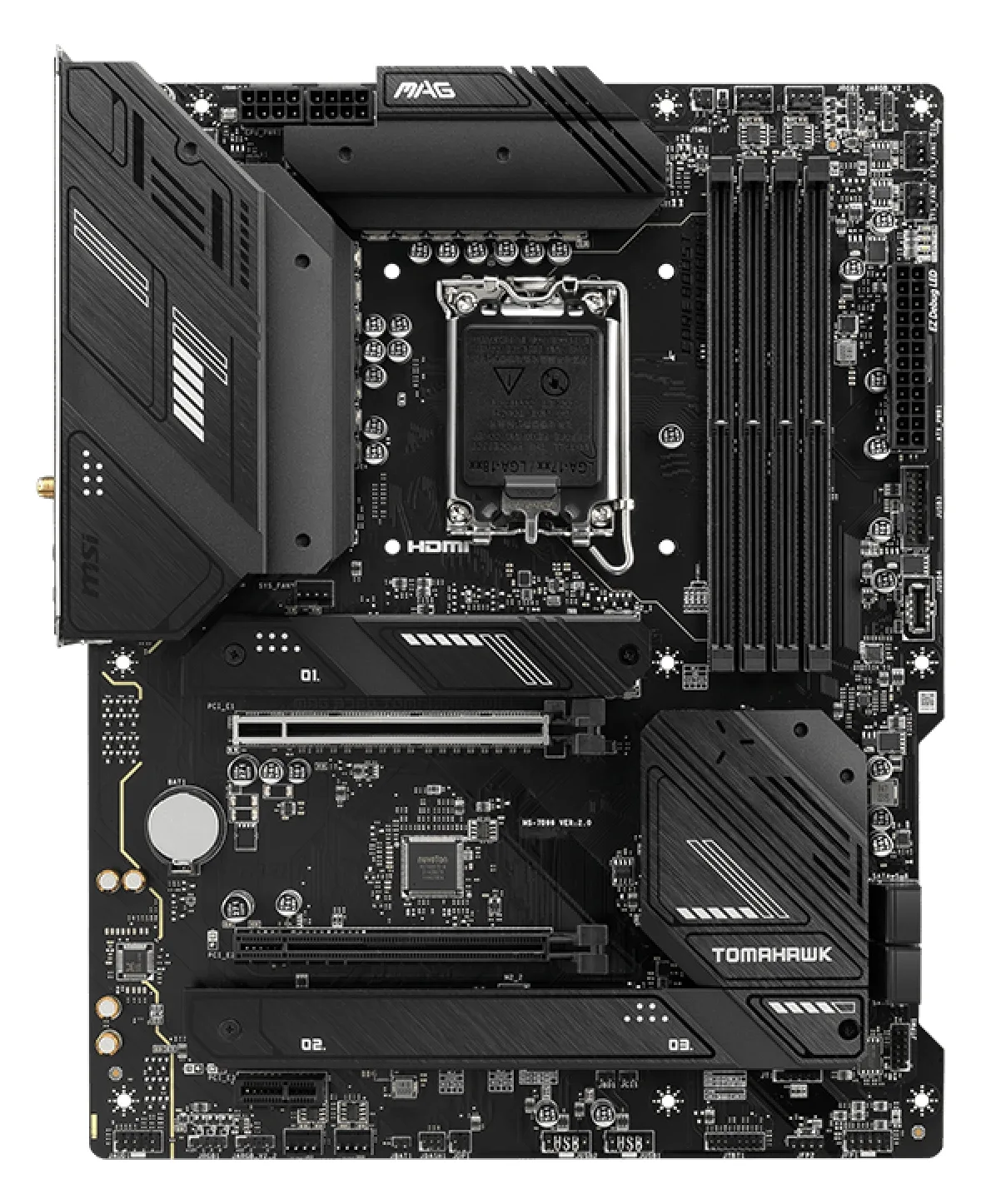 MSI MAG B760 TOMAHAWK WIFI - Motherboard - ATX - LGA1700-Sockel - B760 Chipsatz, Ansicht 2