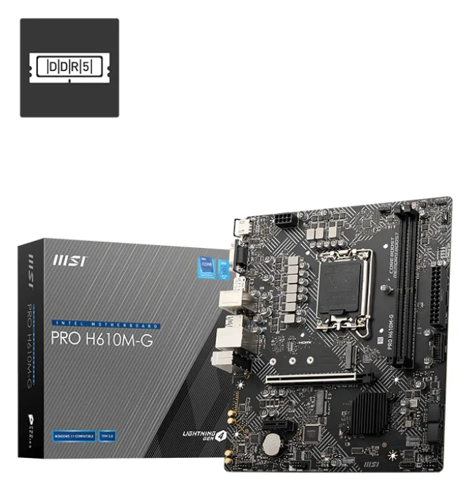 MSI PRO H610M-G - Motherboard - micro ATX - LGA1700-Sockel - H610 Chipsatz, Ansicht 2