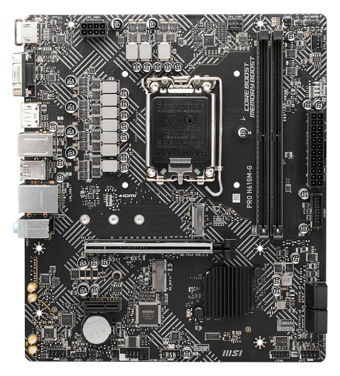 MSI PRO H610M-G - Motherboard - micro ATX - LGA1700-Sockel - H610 Chipsatz, Ansicht 3