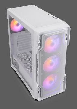 Nanoxia Geh Midi DS-9 ARGB Airflow white - USB-C - TG-Mesh - Midi/Minitower - ATX von LumaTech