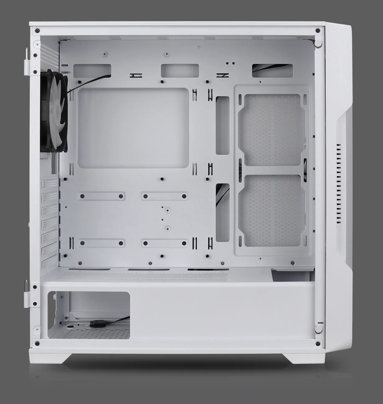 Nanoxia Geh Midi DS-9 ARGB Airflow white - USB-C - TG-Mesh - Midi/Minitower - ATX, Ansicht 3