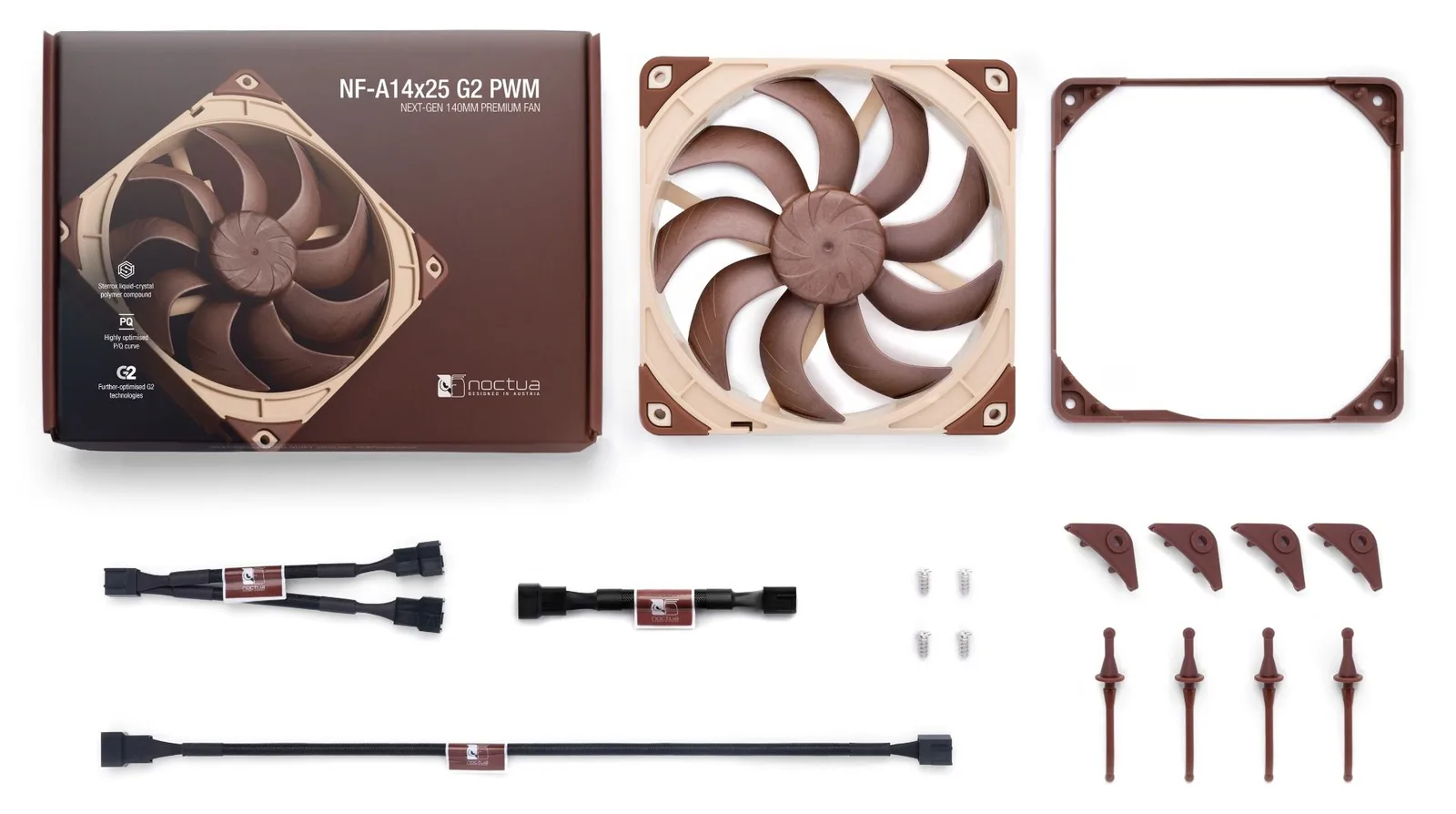 Noctua NF-A14x25 G2 PWM - Gehäuselüfter - 140, Ansicht 2