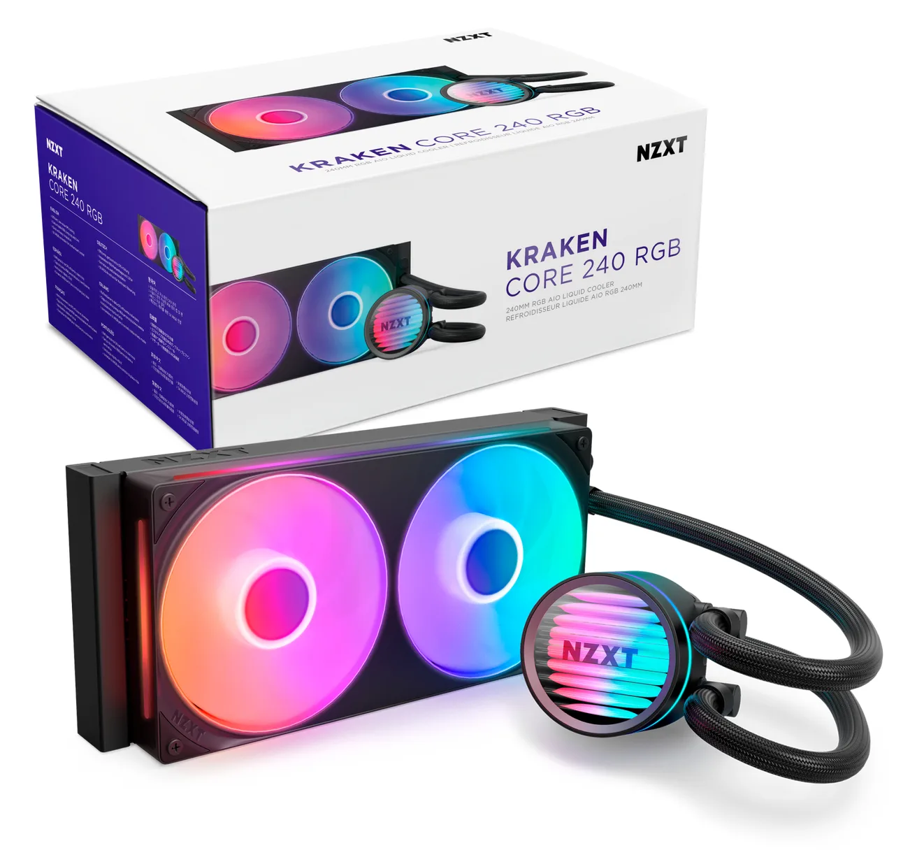 NZXT Kraken Core 240 RGB schwarz - AMD Sockel AM4 (Ryzen) - AMD Sockel AM5 (Ryzen Zen4), Ansicht 2