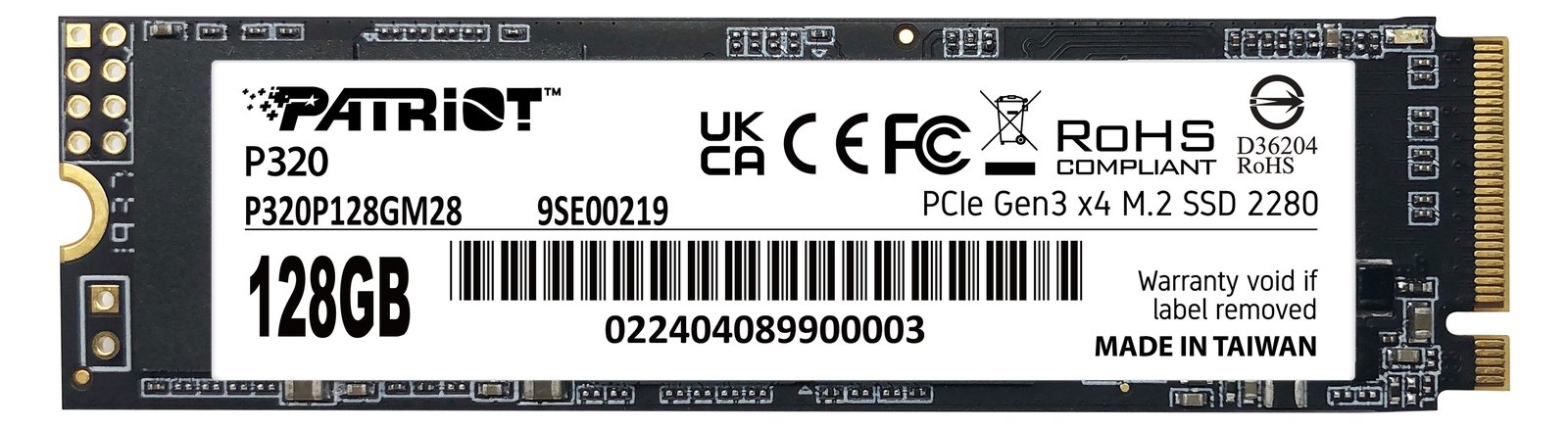 PATRIOT P230 128GB (PCIe 3.0 x4, NVMe 1.3, M.2 2280) von LumaTech