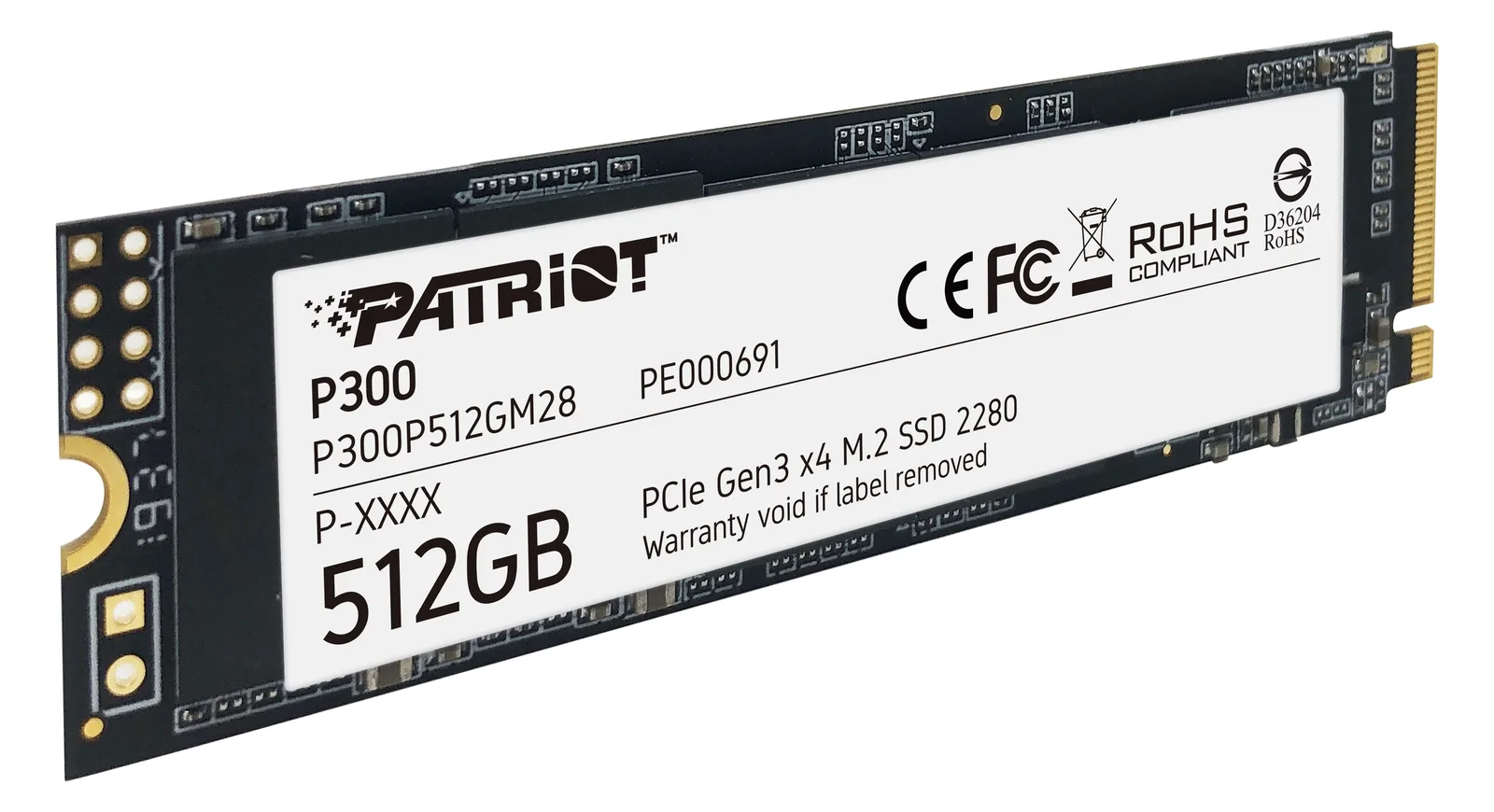 PATRIOT P300 - SSD - 512 GB - intern - M.2 2280 - PCIe 3.0 x4 (NVMe), Ansicht 4
