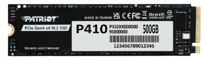 PATRIOT P410 SSD - PCIe 4.0 M.2 2280 - 500 GB