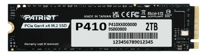 PATRIOT SSD M.2 P410 PCIe 4.0 5000/4500 P410P2TBM28H, Ansicht 2