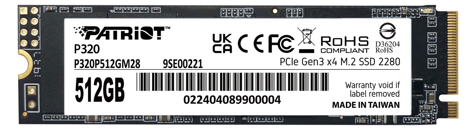 PATRIOT SSD P320 M.2 Pci Express 3.0 x4 NVMe