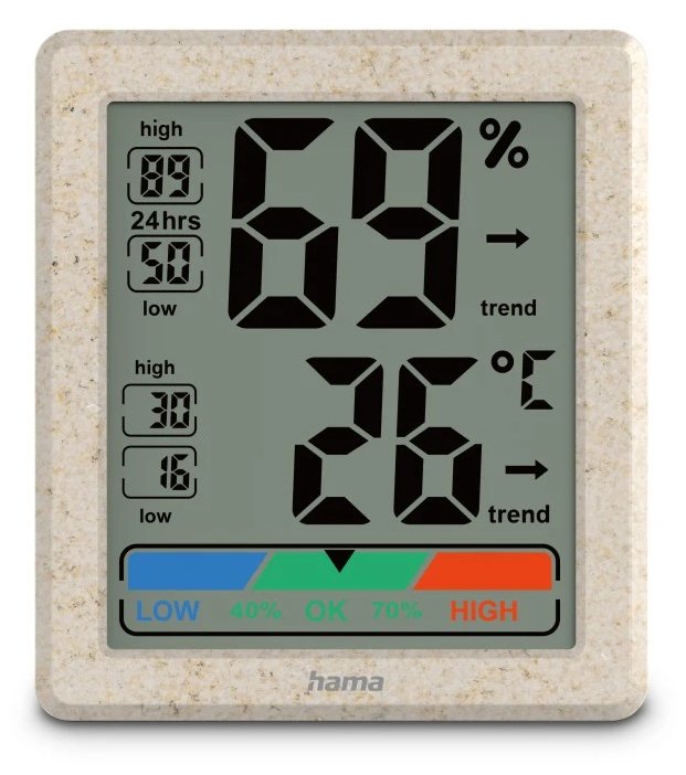 Hama Thermometer und Hygrometer Ponza digital für innen 222227