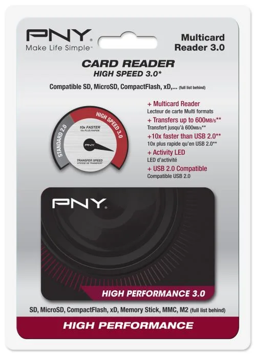 PNY High Performance Reader 3.0 - Kartenleser (Multi-Format), Ansicht 2