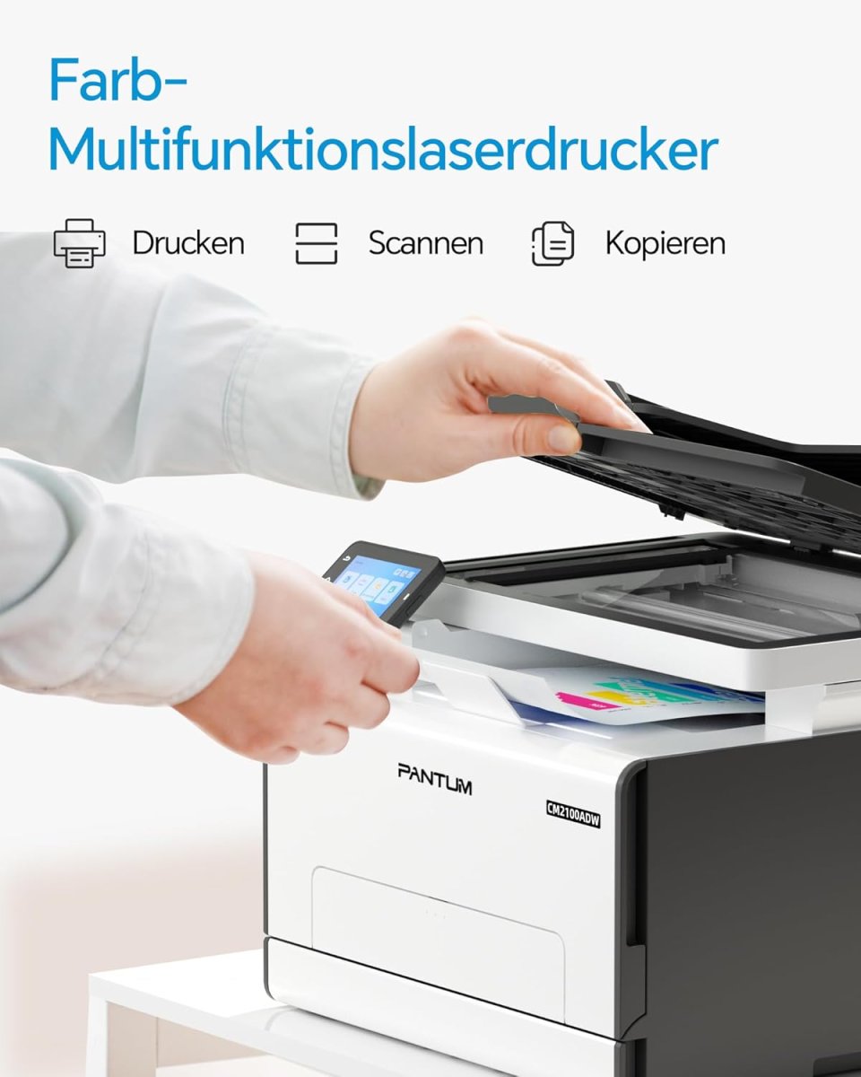 PANTUM CM2100ADW Farblaserdrucker Multifunktionsgerät, Drucker Scanner Kopierer 3in1 mit ADF, WLAN, Ethernet, USB, Automatischer Duplexdruck, 20ppm (Upgrade-Version) — Bild 4