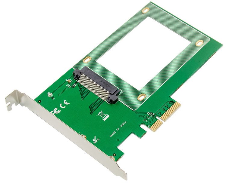 ProXtend PX-SA-10145 - PCIe - U.2 - SATA - Full-height / Full-length - PCIe 3.0 - Silber - Grün - PC