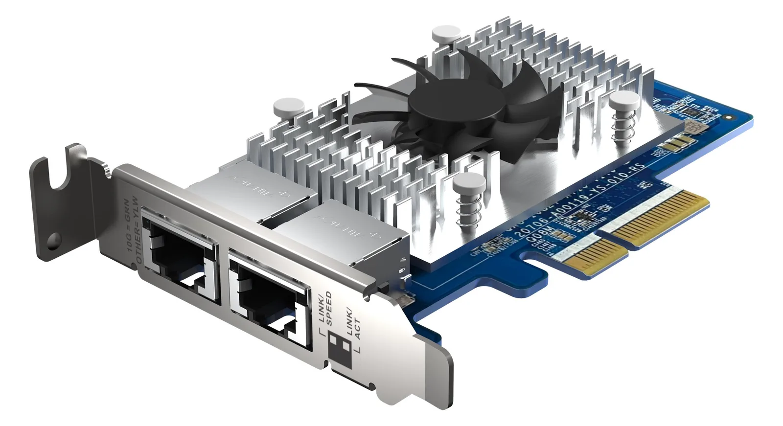 QNAP QXG-10G2T-X710 - Netzwerkadapter - PCIe 3.0 x4 Low-Profile, Ansicht 3