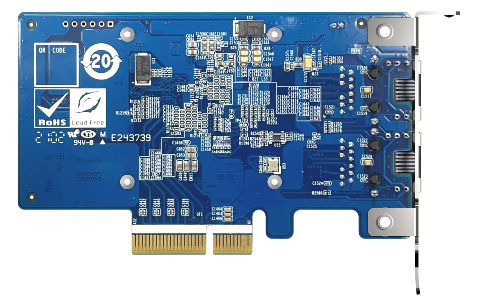QNAP QXG-10G2T-X710 - Netzwerkadapter - PCIe 3.0 x4 Low-Profile, Ansicht 4