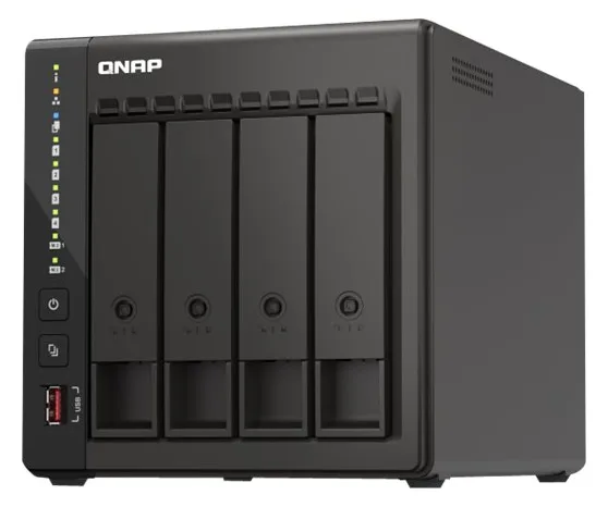 QNAP TS-453E - NAS - Tower - Intel® Celeron® - J6412 - Schwarz, Ansicht 2