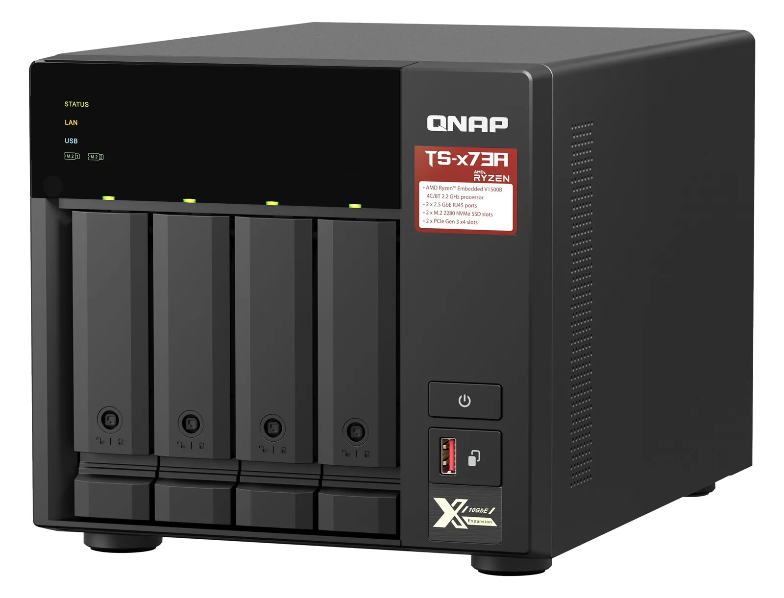 QNAP TS-473A - NAS-Server - 4 Schächte - SATA 6Gb/s, Ansicht 5