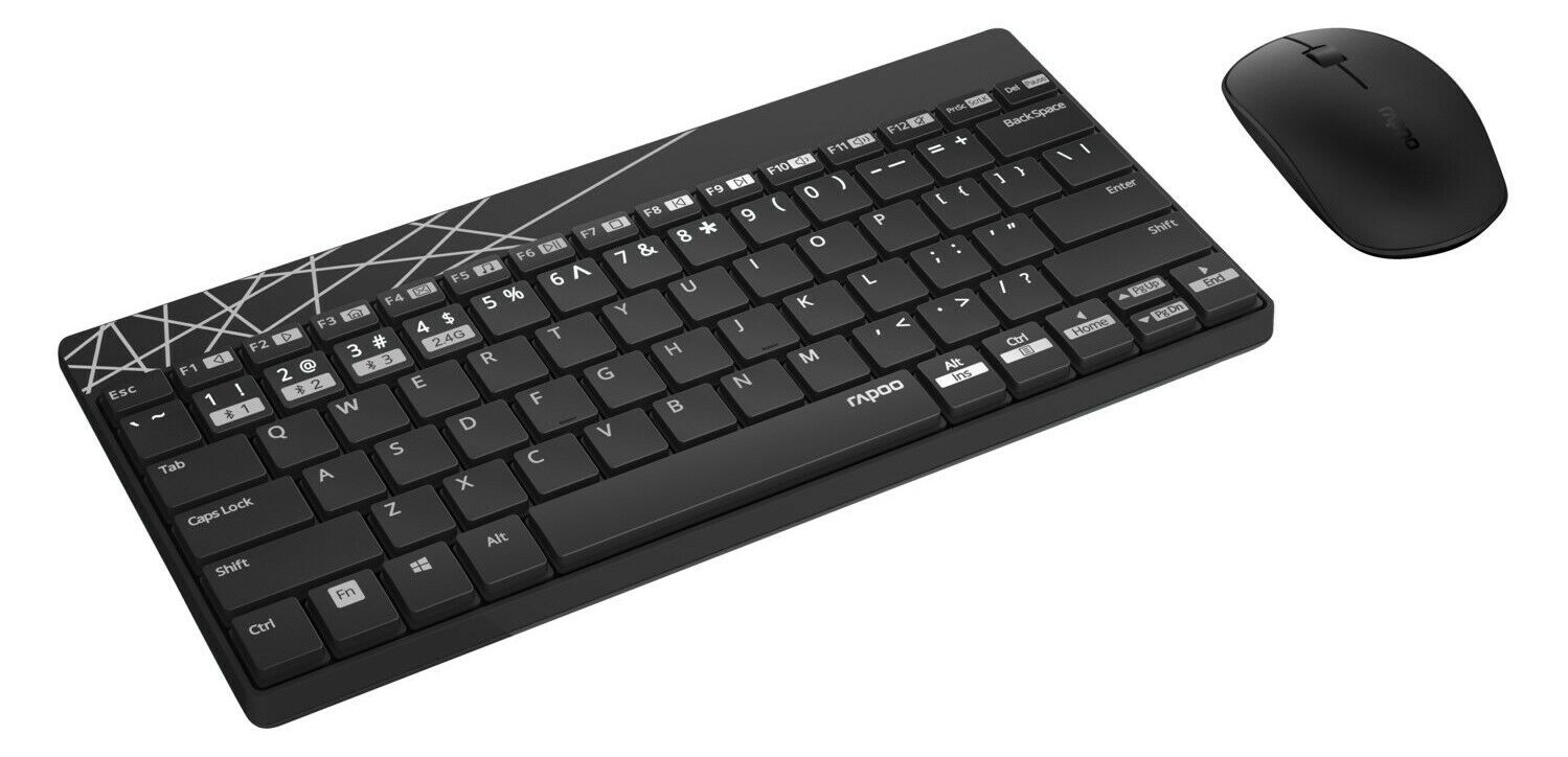 Rapoo 8000M - Tastatur-und-Maus-Set - kabellos - TL: Deutsch, QWERTZ