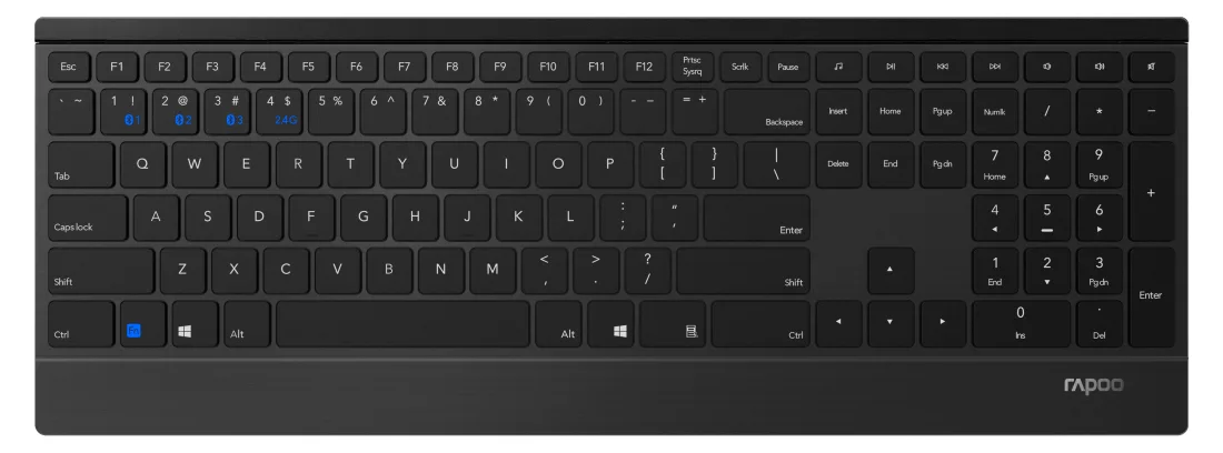 Rapoo 9500M - Tastatur-und-Maus-Set - kabellos - TL: Deutsch, QWERTZ, Ansicht 2