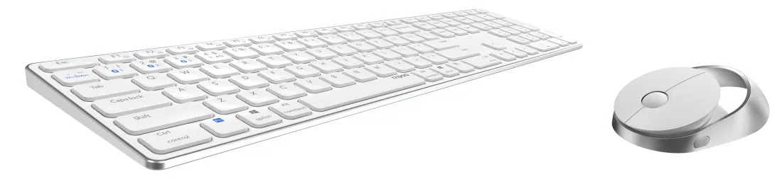 Rapoo 9850M - Kabellos - RF Wireless + Bluetooth - Scherenschalter - Weiß - Maus enthalten - TL: Deutsch, QWERTZ, Ansicht 2