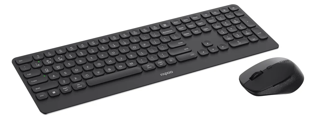 Rapoo Dunkelgrau Kabelloses Set - Tastatur - TL: Deutsch, QWERTZ, Ansicht 2