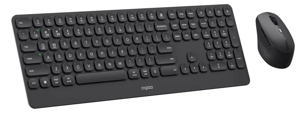 Rapoo Dunkelgrau Kabelloses Set - Tastatur - TL: Deutsch, QWERTZ, Ansicht 4