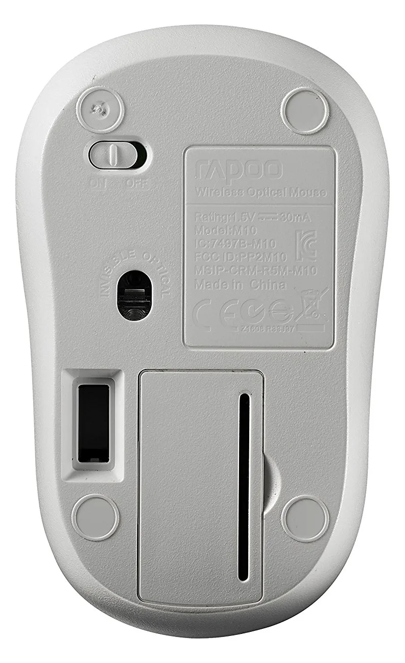 Rapoo M10 PLUS - Maus - optisch - 3 Tasten - kabellos - Weiß, Ansicht 3
