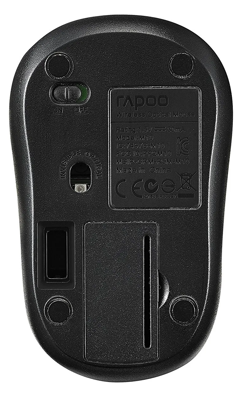 Rapoo M10 PLUS - Maus - optisch - 3 Tasten - kabellos - Schwarz, Ansicht 3
