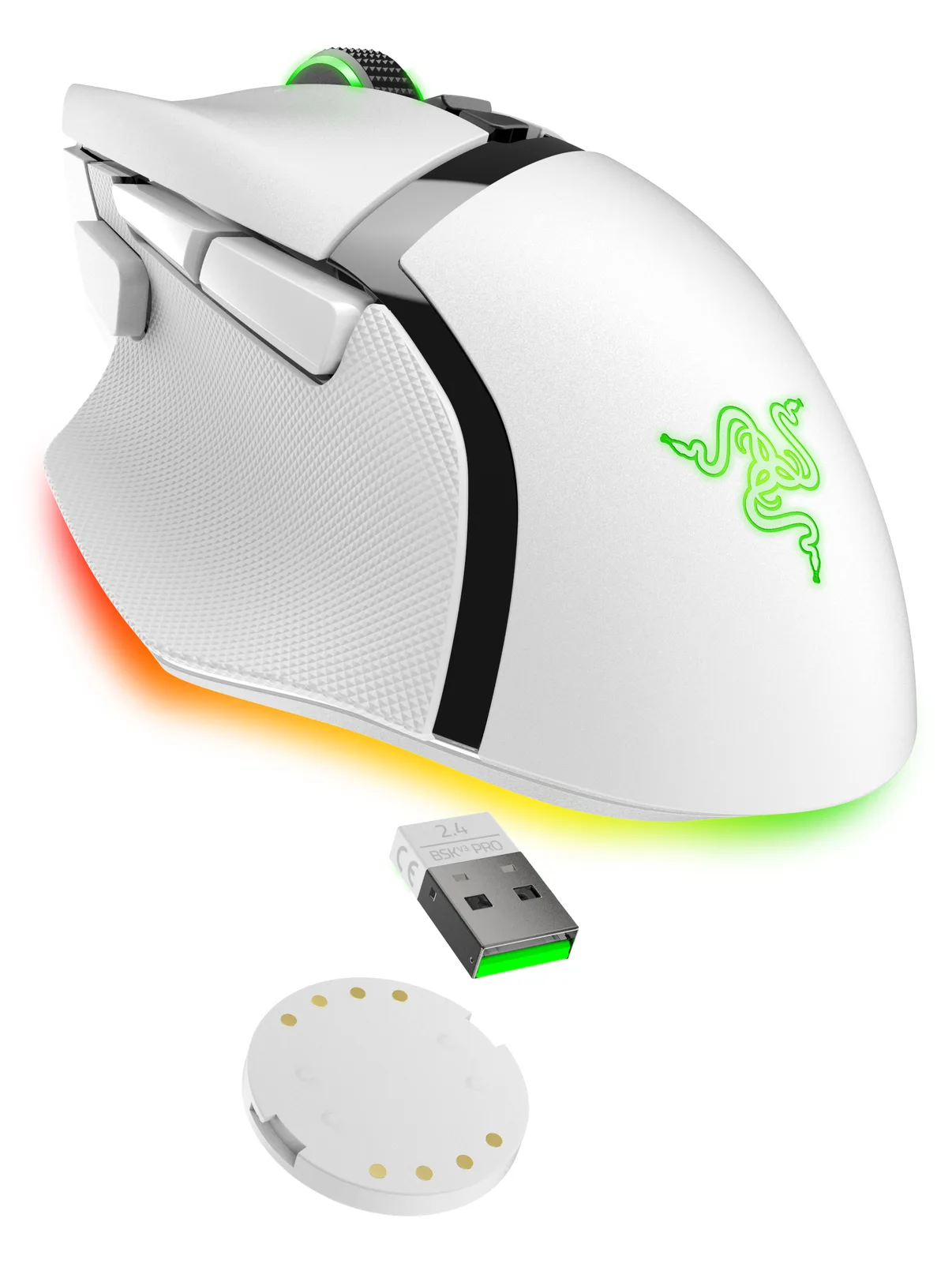 Razer Basilisk V3 pro - Maus - ergonomisch - Für Rechtshänder - optisch - 11 Tasten - kabellos, kabelgebunden, Ansicht 3