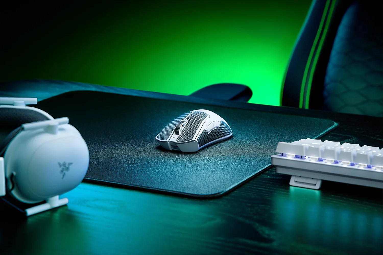 Razer DeathAdder V3 Pro - Maus - ergonomisch - Weiß, Ansicht 4