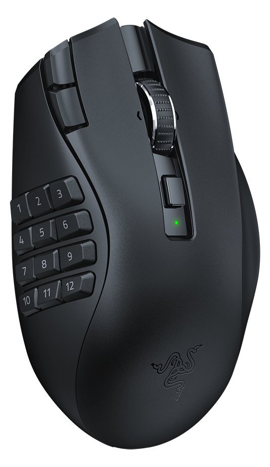 Razer Naga V2 HyperSpeed - Maus - ergonomisch - Für Rechtshänder - optisch - 21 Tasten - kabellos - Bluetooth