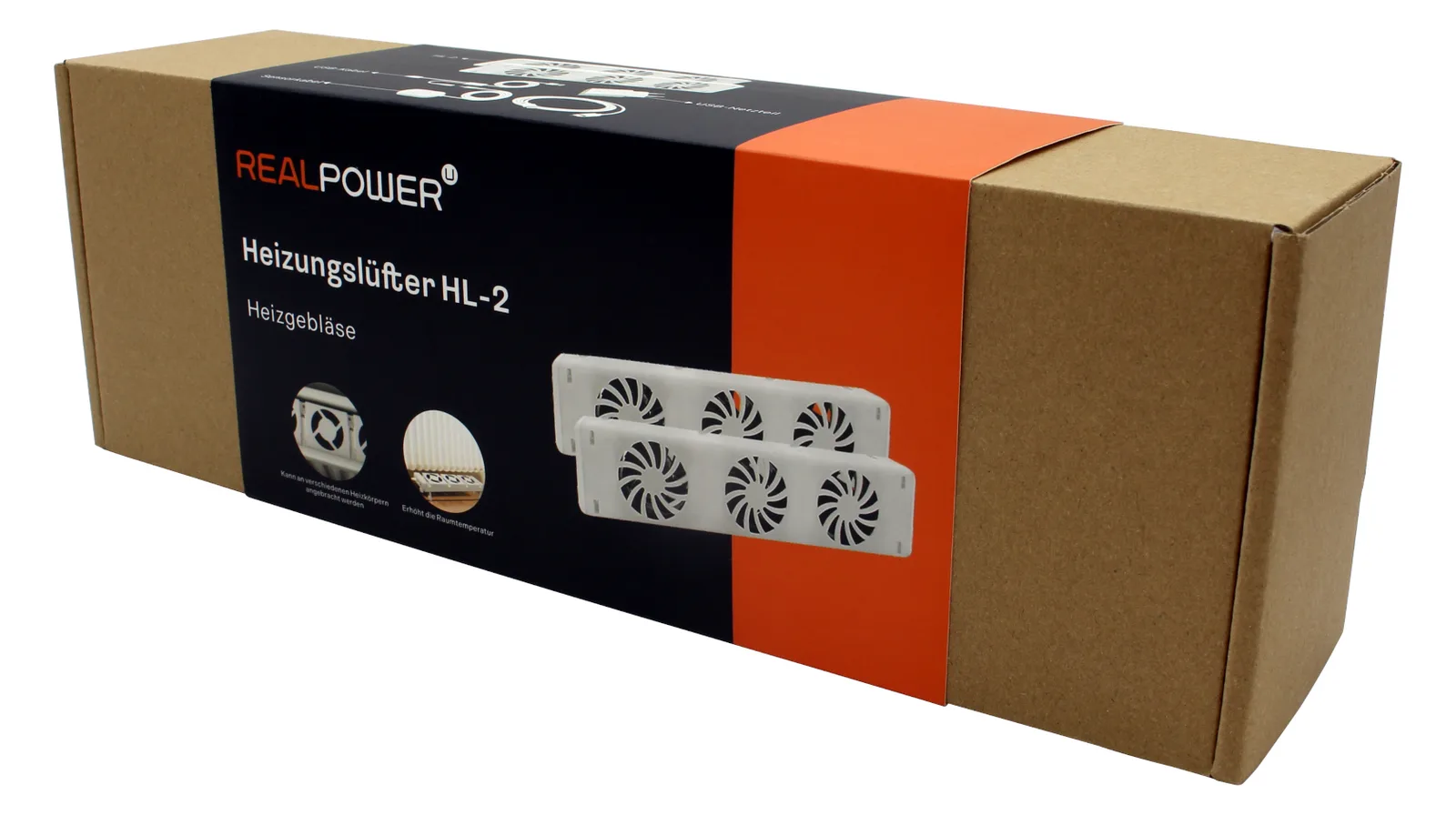 RealPower Heizungslüfter HL-2.2er Set mit 3 Ventilatoren, Ansicht 2