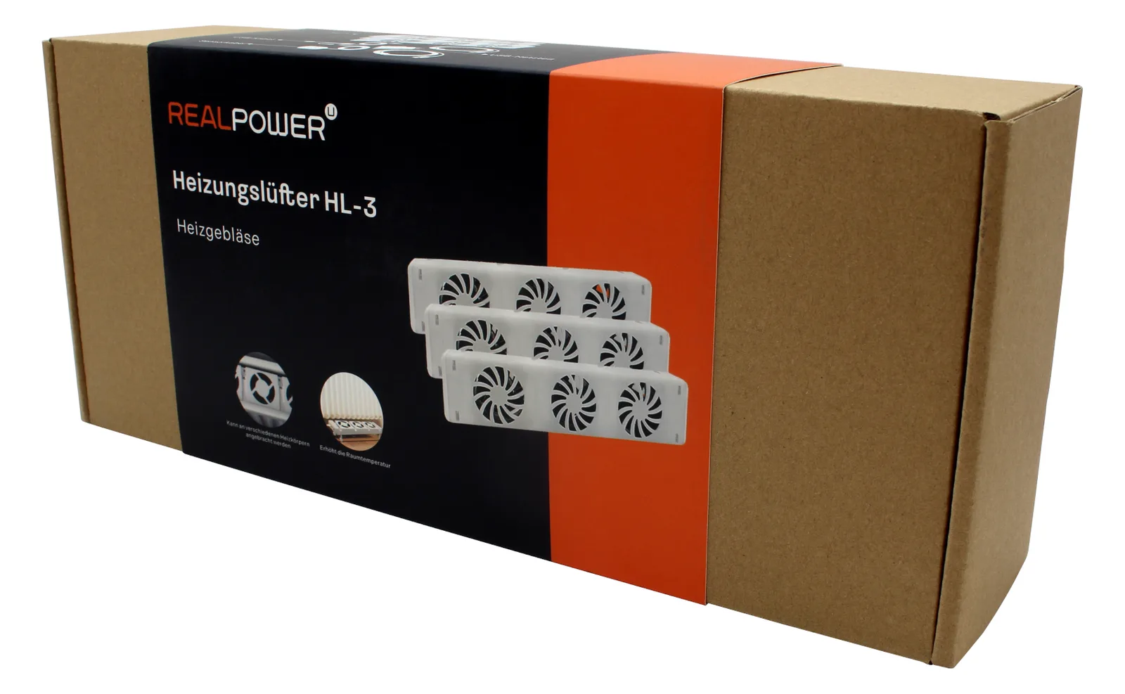 RealPower Heizungslüfter HL-3.3er Set mit 3 Ventilatoren, Ansicht 2