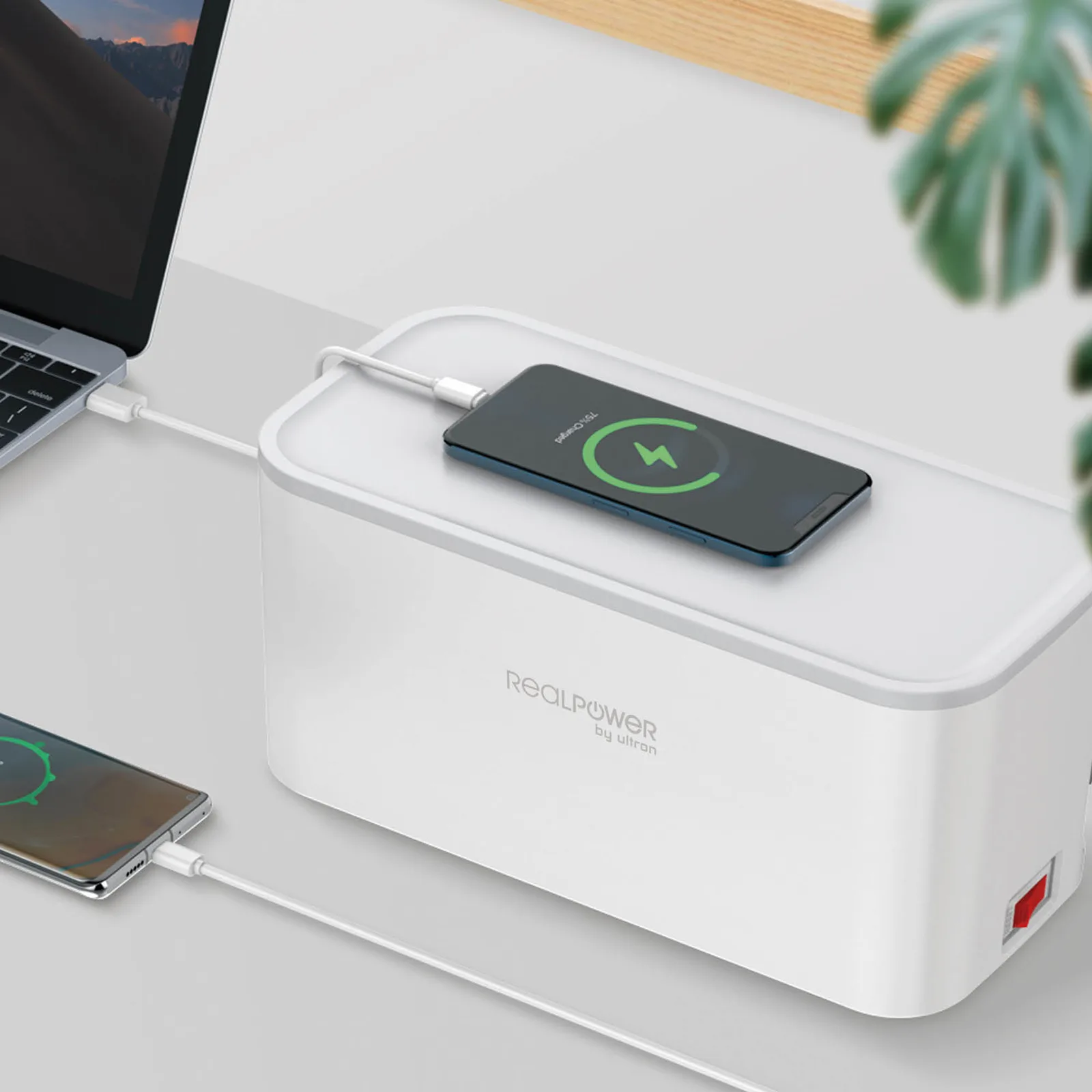 RealPower PowerBox 522 - 1,5 m - Drinnen - Weiß - 5 AC-Ausgänge - 3,1 A - 5 V, Ansicht 3
