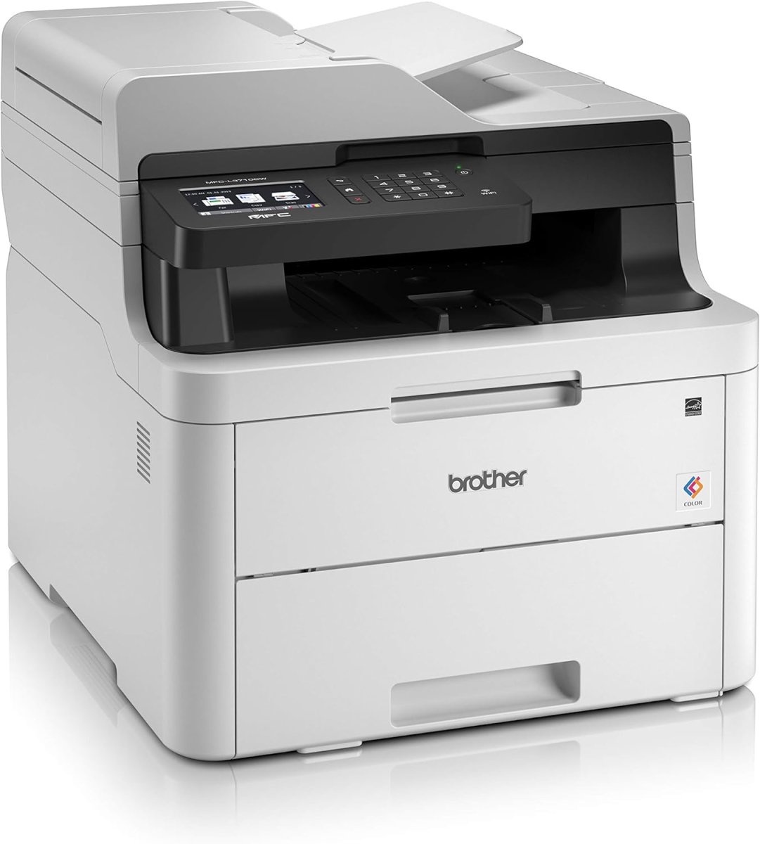 Brother MFC-L3710CW Multifunktionsdrucker (WLAN, USB 2.0, 512 MB, 800 MHz, 18 ppm, 400 W), Weiß — Bild 2