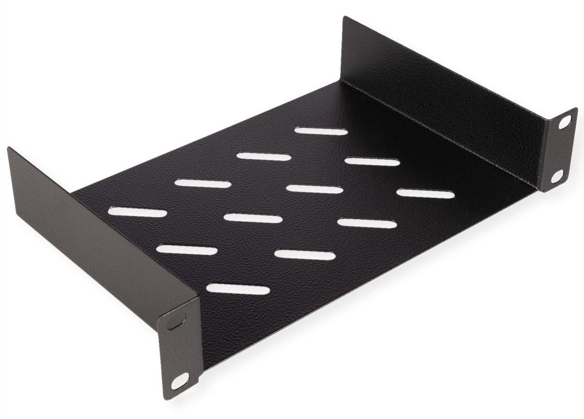 ROLINE 10 Zoll Fachboden 1 HE 150 T schwarz von LumaTech