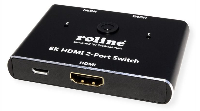 ROLINE 14.01.3592 - HDMI - Micro USB Type-B - Schwarz - 60 Hz - 7680 x 4320 - 7680 x 4320 Pixel