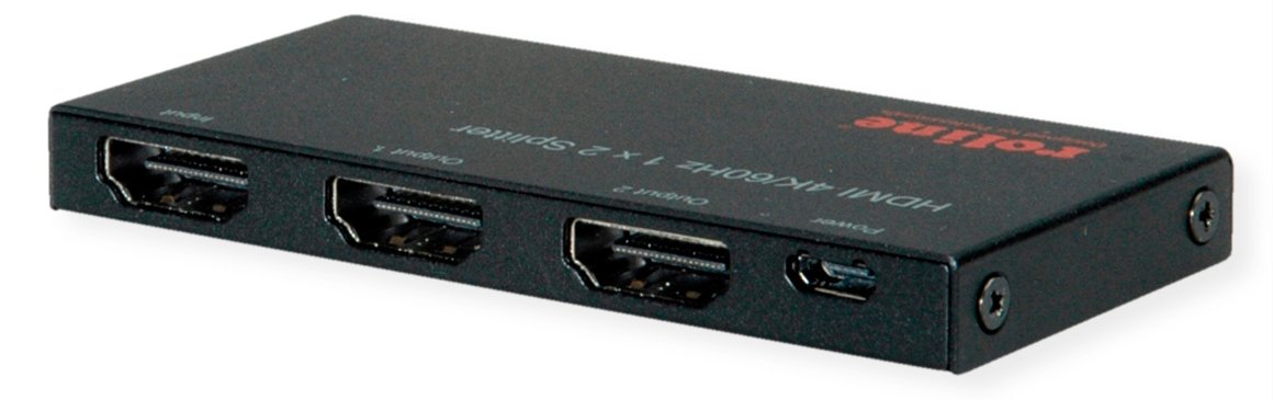 ROLINE 14013556 - HDMI Splitter 2 Port Ultra Slim - KVM-Umschalter - 2-Port