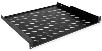 ROLINE 19 Zoll Fachboden 1 HE 400 T 15kg Tragkraft schwarz von LumaTech