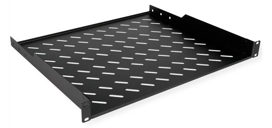 ROLINE 19 Zoll Fachboden 1 HE 400 T 15kg Tragkraft schwarz, Ansicht 2