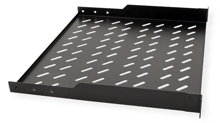 ROLINE 19 Zoll Fachboden 1 HE 400 T 15kg Tragkraft schwarz, Ansicht 3