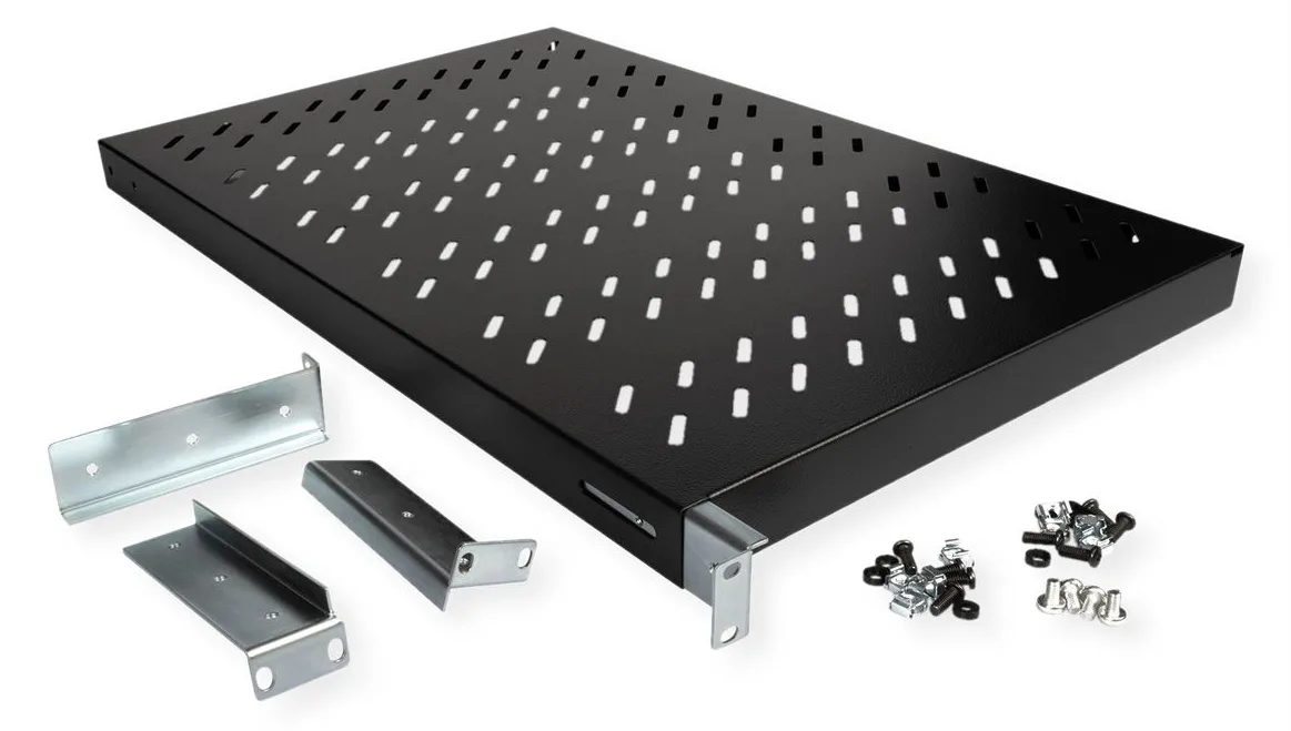 ROLINE 19 Zoll Fachboden 1 HE 700 T 50 kg schwarz, Ansicht 3