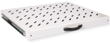 ROLINE 19 Zoll Fachboden 1 HE ausziehbar 350 T 25 kg grau von LumaTech